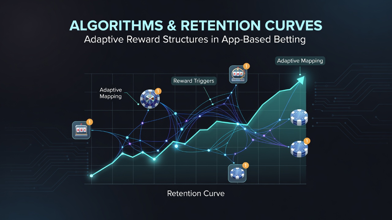 Visualization of retention curve algorithms and adaptive rewards in mobile betting apps