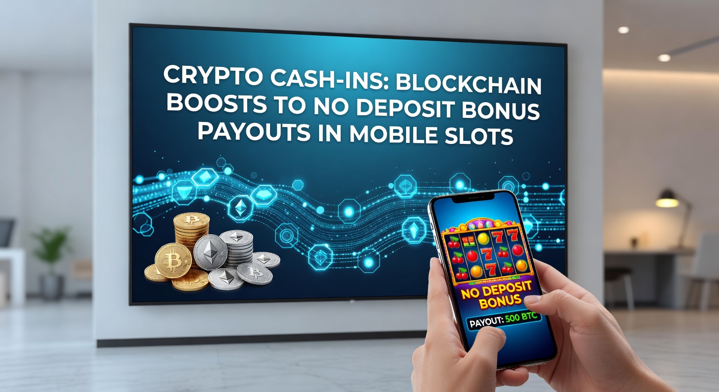 Mobile slot interface showing a no deposit bonus payout processed via blockchain, with crypto wallet confirmation on screen